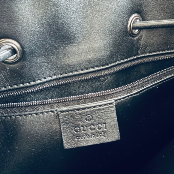 Gucci Authentic Monogram Drawstring Shoulder Bag - Picture 10 of 12